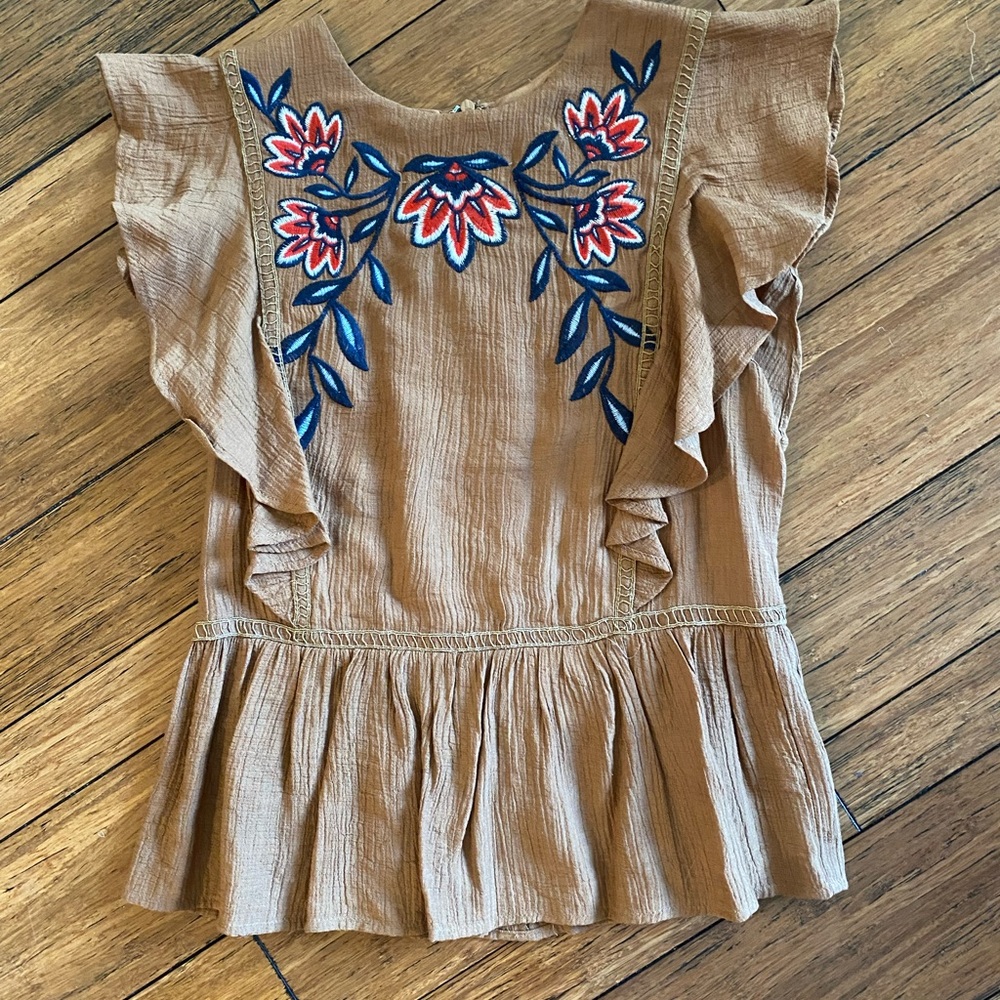 Burnt orange/ rust colored blouse